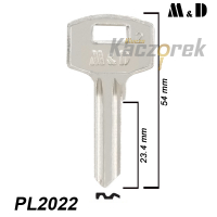 Mieszkaniowy 028 - klucz surowy mosiężny - M&D PL2022